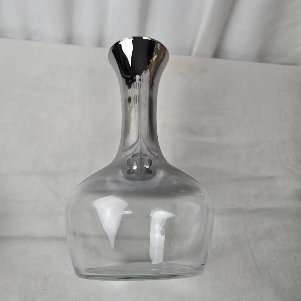 Vintage 1950s Lusterware Dorothy Thorpe Silver Fade Roly Poly Glasses Decanter